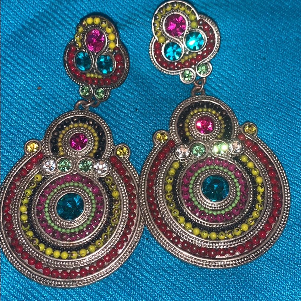 🌸2/$10 🌸Gorgeous Colorful Statement Earrings - Picture 3 of 3
